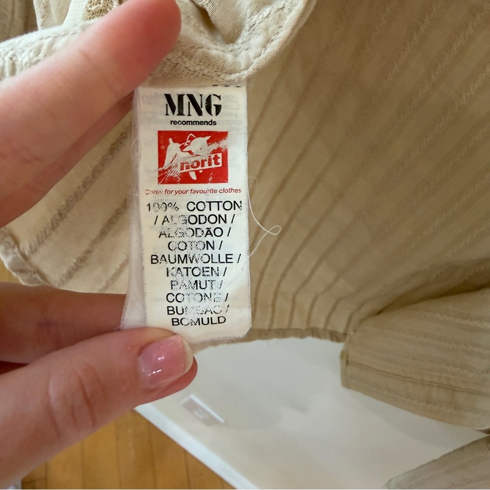 Mango Cream Lace High Neck Blouse Victorian Edwardian Cottagecore Prairie Size 8 - Picture 11 of 11